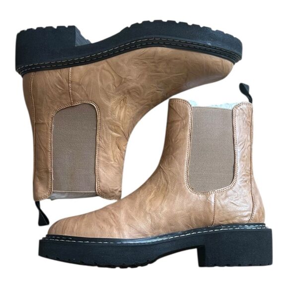 Lisa Vicky Camel Brown Pub Lug Chelsea Boot 7.5 - Picture 1 of 4